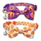 Pohshido Thanksgiving Cat Collar Bow tie with Bell Fall Holiday Turkey Pumpkin Harvest Kitty Kitten Breakaway Collar for Girls and Boys