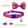 Pohshido Thanksgiving Cat Collar Bow tie with Bell Fall Holiday Turkey Pumpkin Harvest Kitty Kitten Breakaway Collar for Girls and Boys