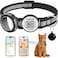 Taghelp Waterproof Airtag Holder Cat Collar Lightweight Kitten Collar for Apple Air tag Solid SafeReflective Pet Collar Breakaway Smart ID tag Scan QR Code for Instant Location Alerts Black A