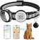 Taghelp Waterproof Airtag Holder Cat Collar Lightweight Kitten Collar for Apple Air tag Solid SafeReflective Pet Collar Breakaway Smart ID tag Scan QR Code for Instant Location Alerts Black A