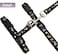 Barleygoo Cat Harness and Leash Set for Outdoor Walking Escape Proof Adjustable Soft Safety Strap with Golden Star and Moon Design Glow in The Dark Black