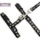 Barleygoo Cat Harness and Leash Set for Outdoor Walking Escape Proof Adjustable Soft Safety Strap with Golden Star and Moon Design Glow in The Dark Black Medium