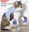 ROMP Cat Harness Collar Leash Set Escape Proof Adjustable Choke Free Velcro Harness Vest for Walking Cats Kittens Cotton Blue Small