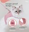 ROMP Cat Harness Collar Leash Set Escape Proof Adjustable Choke Free Velcro Harness Vest for Walking Cats Kittens Powder Pink Small