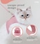 ROMP Cat Harness Collar Leash Set Escape Proof Adjustable Choke Free Velcro Harness Vest for Walking Cats Kittens Powder Pink Small