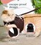 ROMP Cat Harness Collar Leash Set Escape Proof Adjustable Choke Free Velcro Harness Vest for Walking Cats Kittens Sable Brown Medium