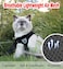 GAUTERF Cat Harnesses and Puppy Harness with Leashes Set Escape Proof Cat Harness Adjustable Reflective Soft Mesh Vest Fit Puppy Kitten Rabbit Ferretss Outdoor Harness