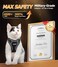 Halypet Cat Harness and Leash Set MAX Safety 4thGen Upgrade Escape Proof Adjustable Cat Leash Comfortable Soft Vest Easy to Wear Kitten Harness with Reflective Strip for Cats Walking M Black
