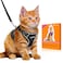 Halypet Cat Harness and Leash Set MAX Safety 4thGen Upgrade Escape Proof Adjustable Cat Leash Comfortable Soft Vest Easy to Wear Kitten Harness with Reflective Strip for Cats Walking XS Black