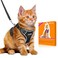 Halypet Cat Harness and Leash Set MAX Safety 4thGen Upgrade Escape Proof Adjustable Cat Leash Comfortable Soft Vest Easy to Wear Kitten Harness with Reflective Strip for Cats Walking XS Black