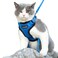 Mr. Peanut's Mr Peanuts PurrTrek Reflective Cat Harness with Matching Leash Small Blue