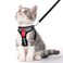 NCMAMA Cat Harness and Leash Set for Walking Escape Proof Soft Adjustable Kitten Harness Breathable Mesh with Reflective Strips Harness for Kitty Puppy BunnyBlackXS