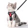 NCMAMA Cat Harness and Leash Set for Walking Escape Proof Soft Adjustable Kitten Harness Breathable Mesh with Reflective Strips Harness for Kitty Puppy BunnyBlackXS