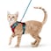 rabbitgoo Cat Harness and Leash Set Escape Proof Kitten Harness for Safe Outdoor Walks Soft Breathable Adjustable Vest with Reflective Strips for Kittens and Small Cats Red Teal Xs