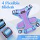 rabbitgoo Cat Harness and Leash Set Escape Proof Soft Adjustable Vest Harnesses for Outdoor Walking Easy Control Breathable Kitten Jacket with Reflective Strips Purple Blue XSmall