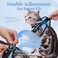 rabbitgoo Cat Harness and Leash Stepin Escape Proof Kitten Harness Set Soft Comfortable Cat Vest Easy to Wear and Adjust Reflective for Safe Outdoor Walking Light Blue Medium