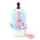 SMALLLEE_LUCKY_STORE SMALLLEELUCKYSTORE Pink Bow Dots Print Cat Small Dog Harness Dress with Leash for Girls Adjustable No Pull Escape Proof Soft Walking Jacket Waterproof Puppies Kitten Harness Vest
