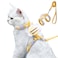 WELLYUK Cat Harness and Leash Set for Outdoor Travel Walking Escape Proof Soft Safe Adjustable Kitten Puppy Small Strap Kitty Cute Bee Wings Yellow S