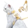 WELLYUK Cat Harness and Leash Set for Outdoor Travel Walking Escape Proof Soft Safe Adjustable Kitten Puppy Small Strap Kitty Cute Bee Wings Yellow S