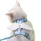 WELLYUK Cat Harness and Leash Set White Wing for Outdoor Travel Walking Escape Proof Soft Safe Adjustable Kitten Puppy Small Strap Angel Style Blue