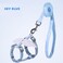 WELLYUK Cat Harness and Leash Set White Wing for Outdoor Travel Walking Escape Proof Soft Safe Adjustable Kitten Puppy Small Strap Angel Style Blue