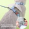 WELLYUK Cat Harness and Leash Set White Wing for Outdoor Travel Walking Escape Proof Soft Safe Adjustable Kitten Puppy Small Strap Angel Style Blue