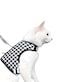 YIZHI MIAOW Yizhi Miaow Cat Harness and Leash for Walking Escape Proof Adjustable Cat Vest Harness Padded Stylish Cat Walking Jackets Black Plaid Large