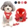 Zunea No Pull Dog Harness and Leash Set for Small Sized Dogs Adjustable Reflective Puppy Boy Girl Vest Harnesses Soft Corduroy Mesh Padded Stepin Cat Harness for Pet Chihuahua Red M