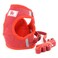 Zunea No Pull Dog Harness and Leash Set for Small Sized Dogs Adjustable Reflective Puppy Boy Girl Vest Harnesses Soft Corduroy Mesh Padded Stepin Cat Harness for Pet Chihuahua Red M