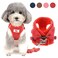 Zunea No Pull Dog Harness and Leash Set for Small Sized Dogs Adjustable Reflective Puppy Boy Girl Vest Harnesses Soft Corduroy Mesh Padded Stepin Cat Harness for Pet Chihuahua Red M
