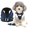 Zunea Small Dog Harness and Leash Set No Pull Adjustable Reflective Stepin Puppy Boy Girl Vest Harnesses Soft Corduroy Mesh Padded for Pet Dogs Cats Chihuahua Blue M