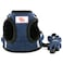 Zunea Small Dog Harness and Leash Set No Pull Adjustable Reflective Stepin Puppy Boy Girl Vest Harnesses Soft Corduroy Mesh Padded for Pet Dogs Cats Chihuahua Blue M