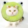 Kukaster Pet Adjustable Cat Recovery Collar SoftCute Pet ECollar Neck Cone After Surgery Wound Healing Protective Cone Fit for Kitties Small DogsELC05frogs