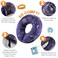 BENCMATE Inflatable Dog Cone Collar Alternative Soft Dog Cone for Small Medium Large Dogs and Cats Neck Recovery ECollar Donut Collar After Surgery Large Constellation