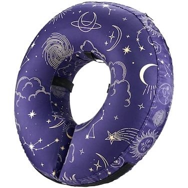 BENCMATE Inflatable Dog Cone Collar Alternative Soft Dog Cone for Small Medium Large Dogs and Cats Neck Recovery ECollar Donut Collar After Surgery Large Constellation