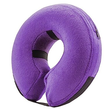 BENCMATE Inflatable Dog Cone Collar Alternative Soft Dog Cone for Small Medium Large Dogs and Cats Neck Recovery ECollar Donut Collar After Surgery Medium Purple