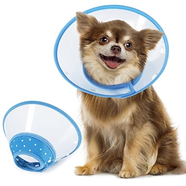 Vivifying Dog Cones for Small Dogs Adjustable 896 Inches Soft Lightweight Elizabethan Collar for Puppy and Large Cats to Stop Licking Wounds After SurgeryBlue