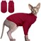 DENTRUN Hairless Cat Shirt Soft Turtleneck Pullover for Daily Comfort
