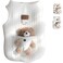 Jatmira Cute Pet Apparel Plush Bear Pattern Cartoon Dog Clothes All Season Sleeveless Puppy Kitten Pullover Soft SkinFriendly White1 M 4477lbs