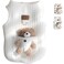 Jatmira Cute Pet Apparel Plush Bear Pattern Cartoon Dog Clothes All Season Sleeveless Puppy Kitten Pullover Soft SkinFriendly White1 M 4477lbs
