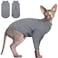 DENTRUN Sphynx Hairless Cats Shirt Pullover Kitten TShirts Breathable Cat Wear Turtleneck Sweater Adorable Cats Clothes Vest Pajamas Jumpsuit