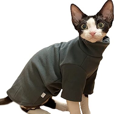 DUOMASUMI Sphynx Cat Clothes SelfHeating Warm Thermal Underwear Hairless Cat Clothes for DevonCornishPerterbald CatXL