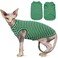 OUOBOB Sphynx Cat Clothes Breathable Hairless Cat Shirts Stripe Kitten TShirts Sleeveless Pullover Cat Sweaters Pet Summer Apparel for Sphynx Cornish Rex Devon Rex Peterbald Small Dogs