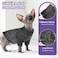 SUNFURA Turtleneck Sweater Coat for Cats Sphynx Cat Clothes Pajamas for Cats Only Kitten Fleece Pullover Sweaters with Sleeves Pet Warm Jumpsuit Cat Sweatshirt for Cold Weather Grey M