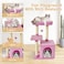 FISH&NAP FISHNAP Cute Cat Tree Kitten Cat Tower for Indoor Cat Condo Sisal Scratching Posts with Jump Platform Cat Furniture Activity Center Play House Pink