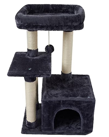 FISH&NAP FISHNAP Cute Cat Tree Kitten Cat Tower for Indoor Cat Condo Sisal Scratching Posts with Jump Platform Cat Furniture Activity Center Play House Smoky Grey