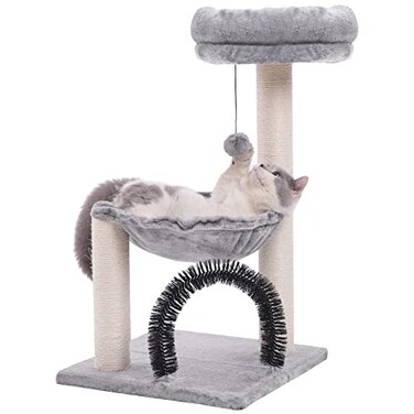 HOOPET Cat Tree Tower for Indoor Cats 278 Inches MultiLevel Cat Tree with Scratching Posts Plush Basket Perch for Play Rest Cat Activity Tree with Dangling Ball for KittensSmall Cats