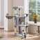 Yaheetech Cat Tree 42in Cat Tower for Indoor Cats Pet House with Large Perch Scratching Posts Cozy Condo Scratching Ramp Cat Activity Center Furniture Light Gray