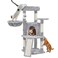 Yaheetech Cat Tree 42in Cat Tower for Indoor Cats Pet House with Large Perch Scratching Posts Cozy Condo Scratching Ramp Cat Activity Center Furniture Light Gray