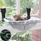 JUNSPOW Cat Window Perch Cordless Glow in The Dark Stable Cat Beds Breathable Window Hammock for Overlooking Sunbathing and Climbing Maximum Hold Up to 40lbGrey